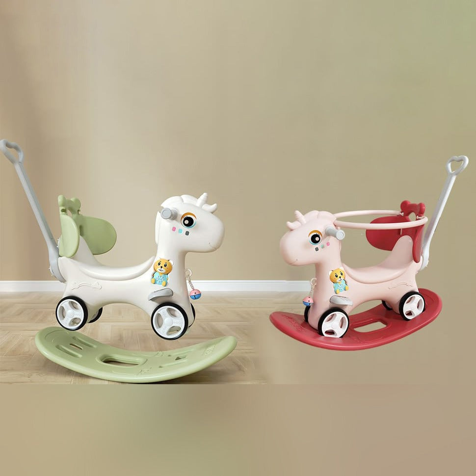 Baby Rocking Horse, Unicorn Stroller Type Horse Rider With Musical Toy For Toddler