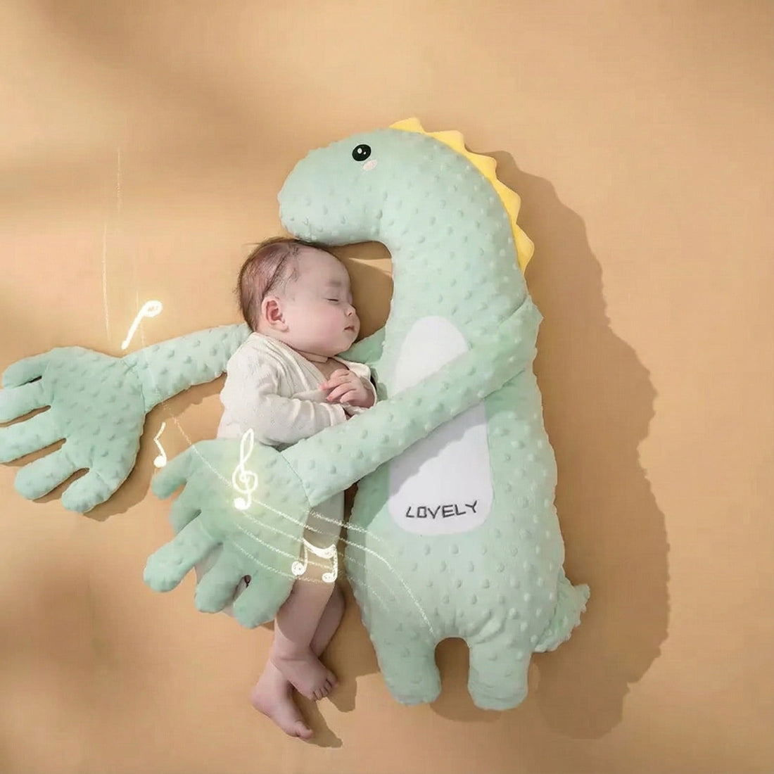 Baby Patter for Sleep, Soft Cuddling Support Cushion Sleeping Toy with Remote Control