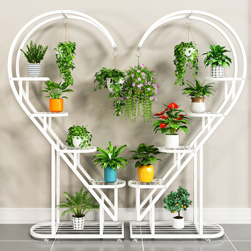 Modern Multi-Tier Plant Stand with Curved Design, Decorative Indoor Flower & Plant Display Rack